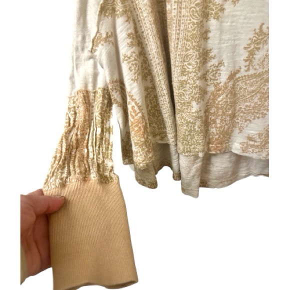 We The Free Cream and Tan Blouse - Picture 3 of 8